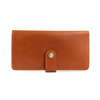 Honey | Leather wallet with snap closed