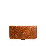 Meadow | Leather wallet with snap closed