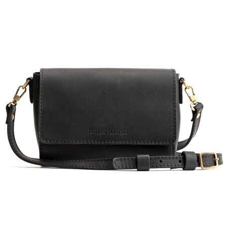 Black*Mini | Small Leather Crossbody Bag with Magnetic Messenger Bag Closure