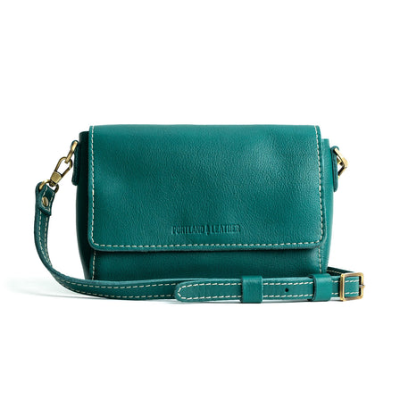 Peacock*Mini | Small Leather Crossbody Bag with Magnetic Messenger Bag Closure