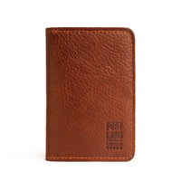 Nutmeg | Leather passport case with PLG logo