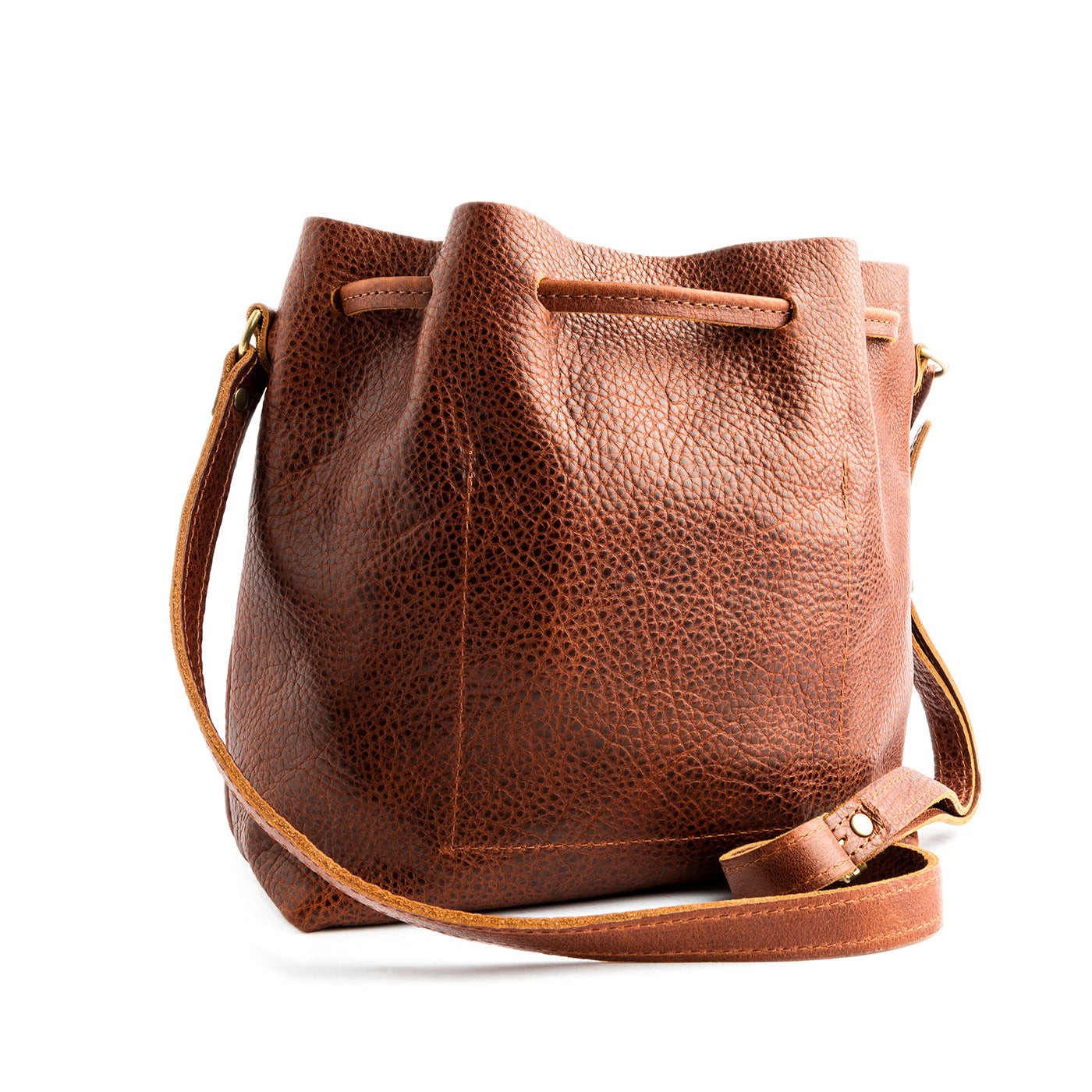 BUCKET BAG WITH TOPSTITCHING - Dark tan | ZARA India