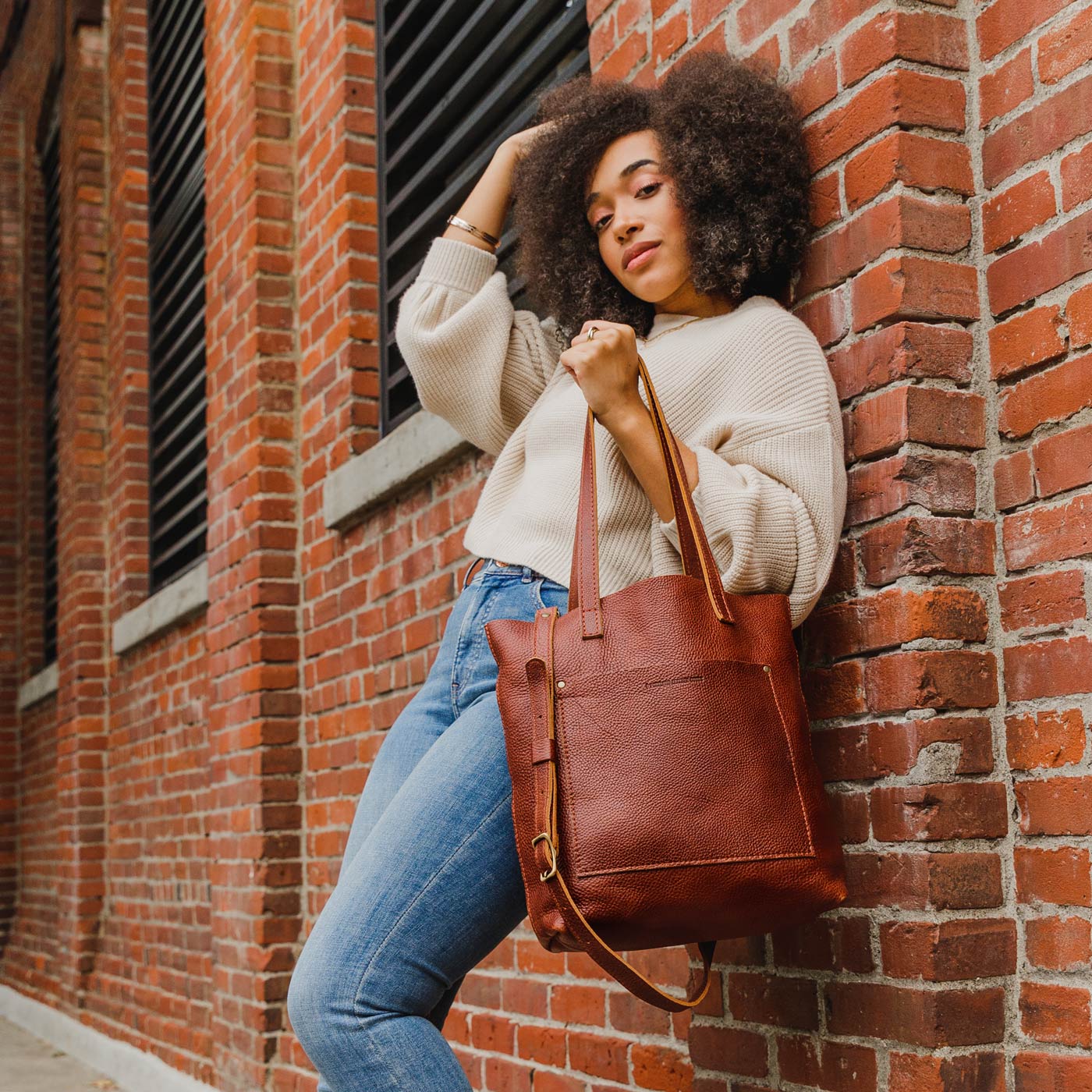 Leather shop cross body