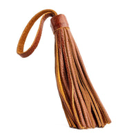 Nutmeg*Jumbo | Fringed leather tassel with leather loop