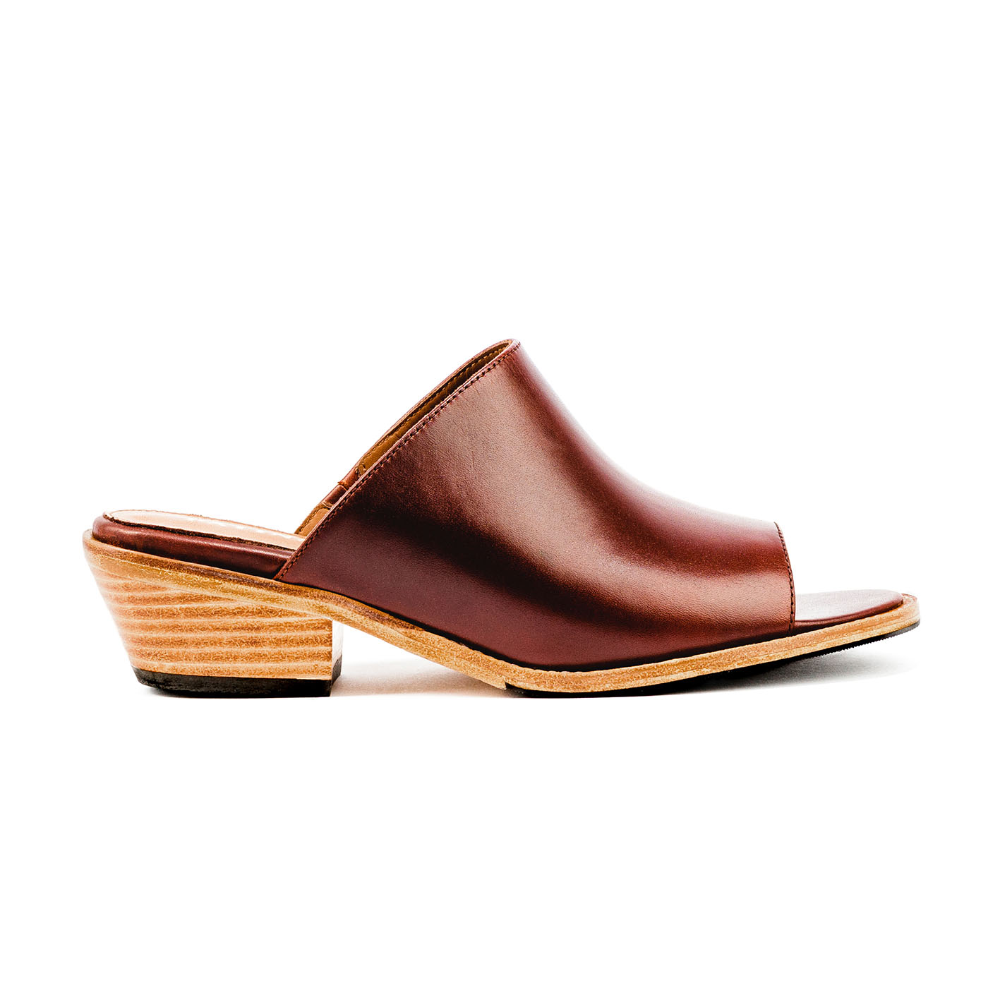 Tan open best sale toe mules