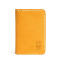 Sunflower | Leather passport case with PLG logo