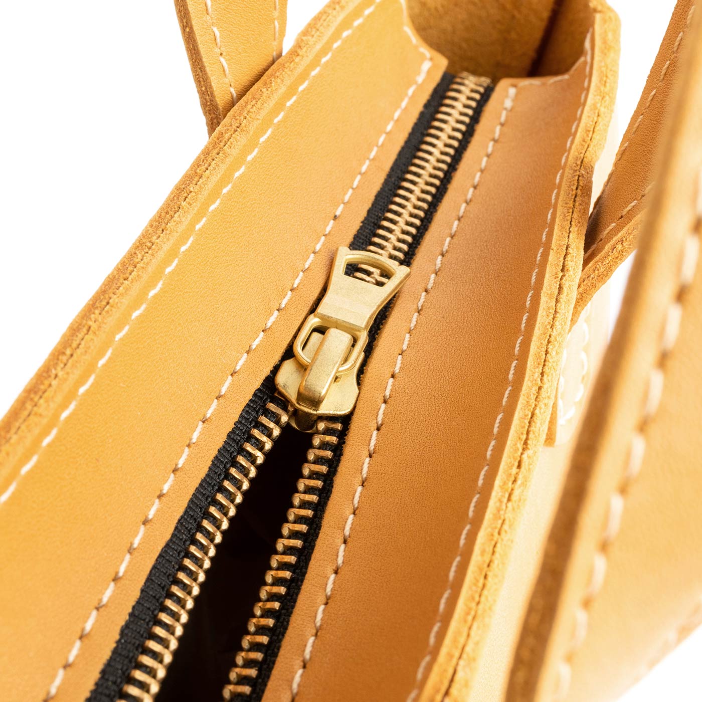 Sunflower*Zipper | Midsize crossbody tote with handles and a pocket