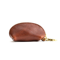 All Color: Nutmeg | Small taco shaped pouch, swivel lobster clasp