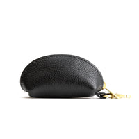 All Color: Pebbled--black | Small taco shaped pouch, swivel lobster clasp