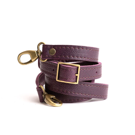 All Color: Plum | leather crossbody strap